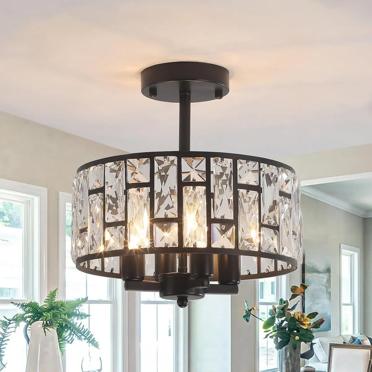 Crystal Ceiling Lights 4-Light E14 Modern - Image 1