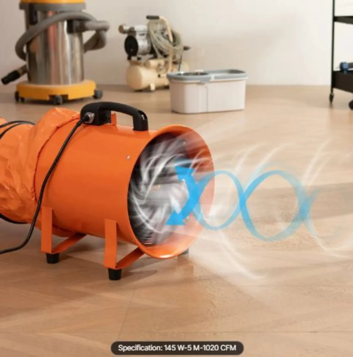 Portable Ventilator, 203.2mm Heavy Duty Cylinder - Image 4