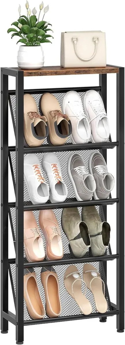 Shoe Rack 5-Tier Organiser Narrow Storage - Image 1