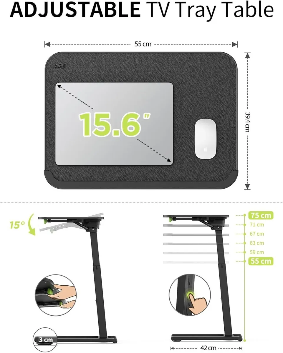 Small Folding Table Height Tilt Adjustable Sofa - Image 2