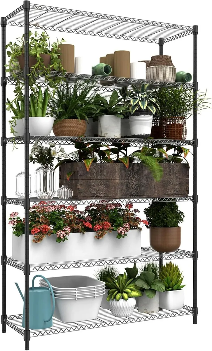 4-Shelf Storage Unit with Height Adjustable - Image 1