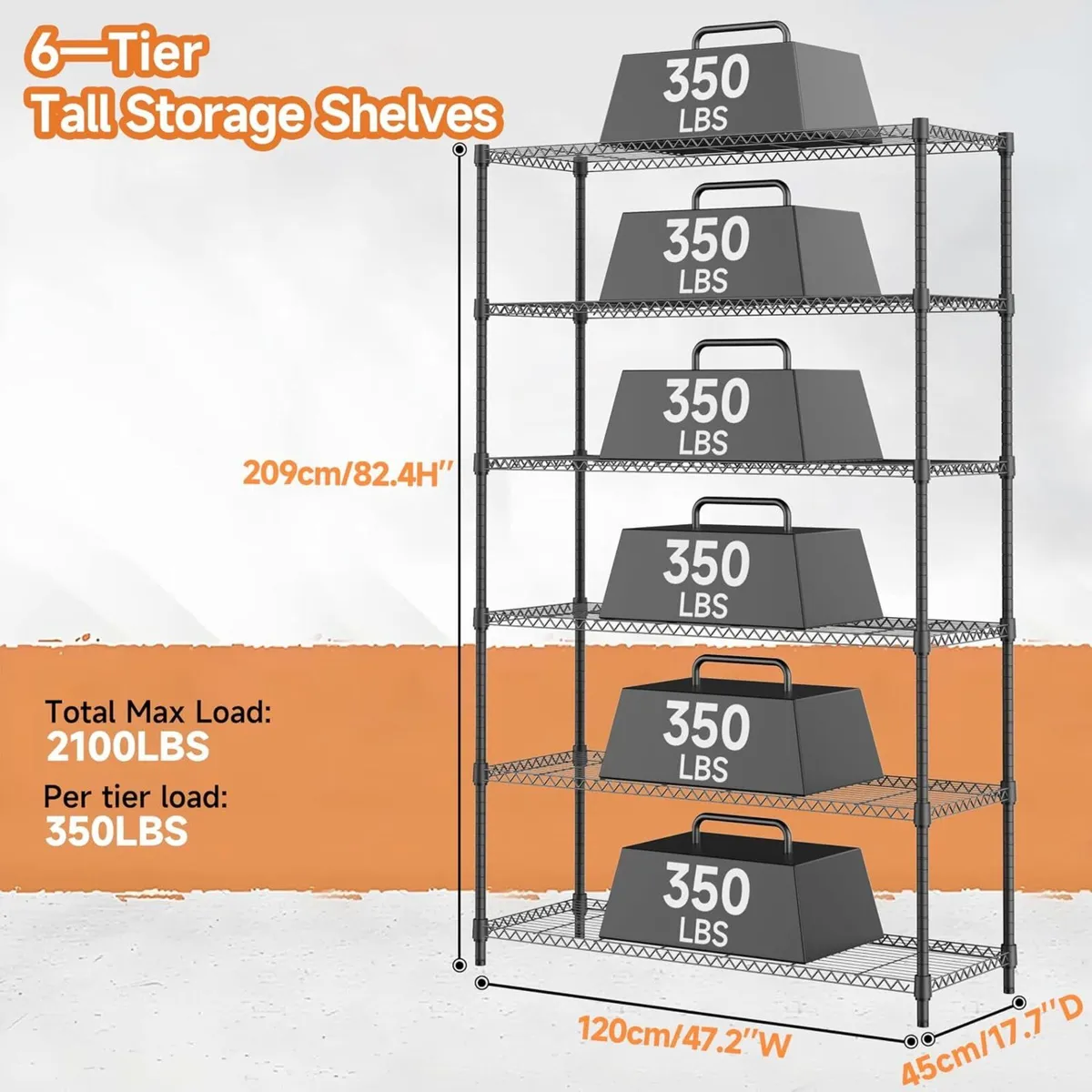4-Shelf Storage Unit with Height Adjustable - Image 3