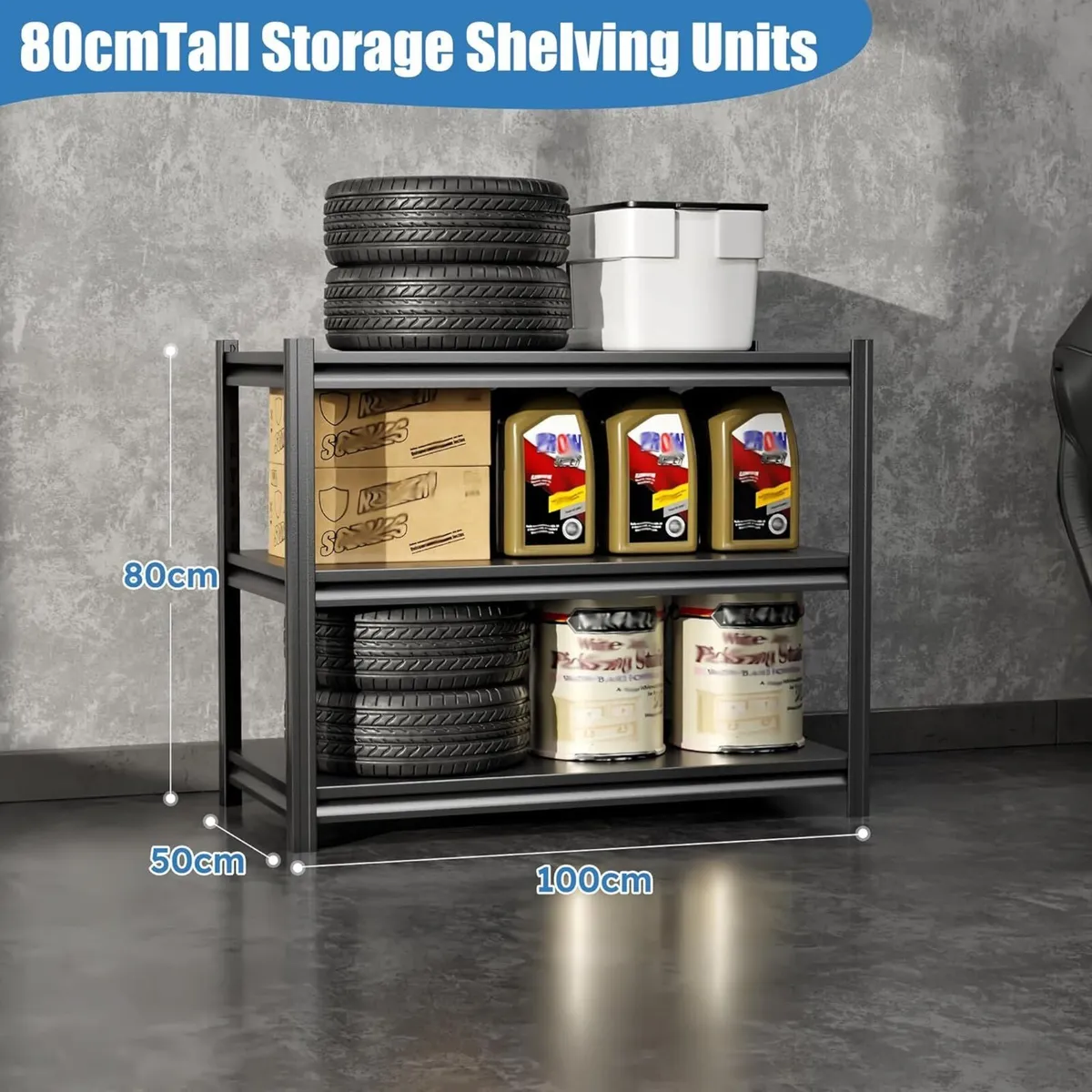 Heavy Duty Metal Shelf with 3 - Image 3