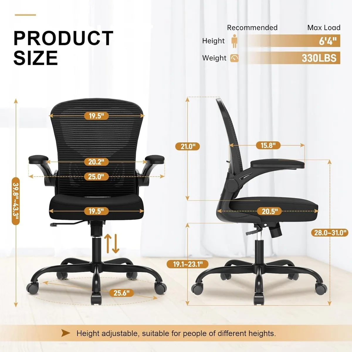 Ergonomic Office Chair High Back Mesh Desk - Image 3