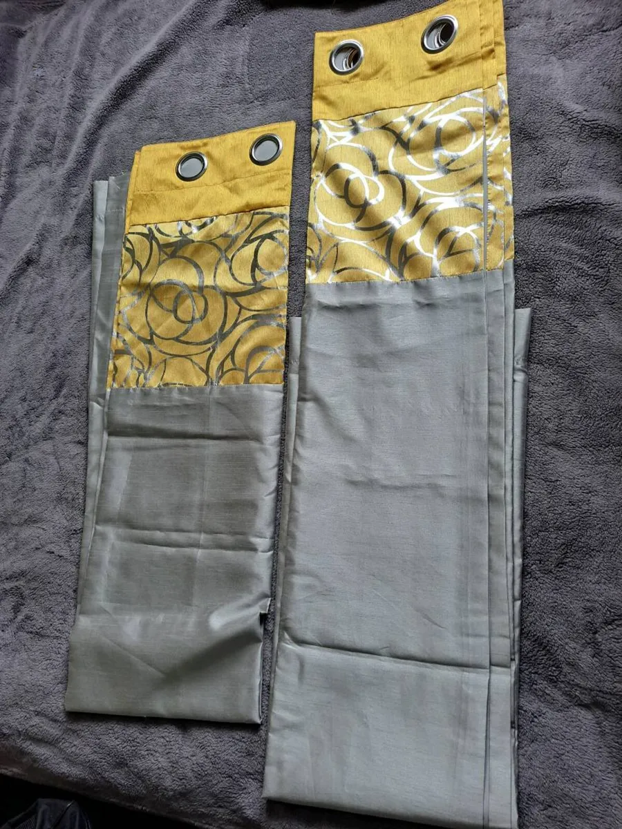 Lovely grey and yellow curtains