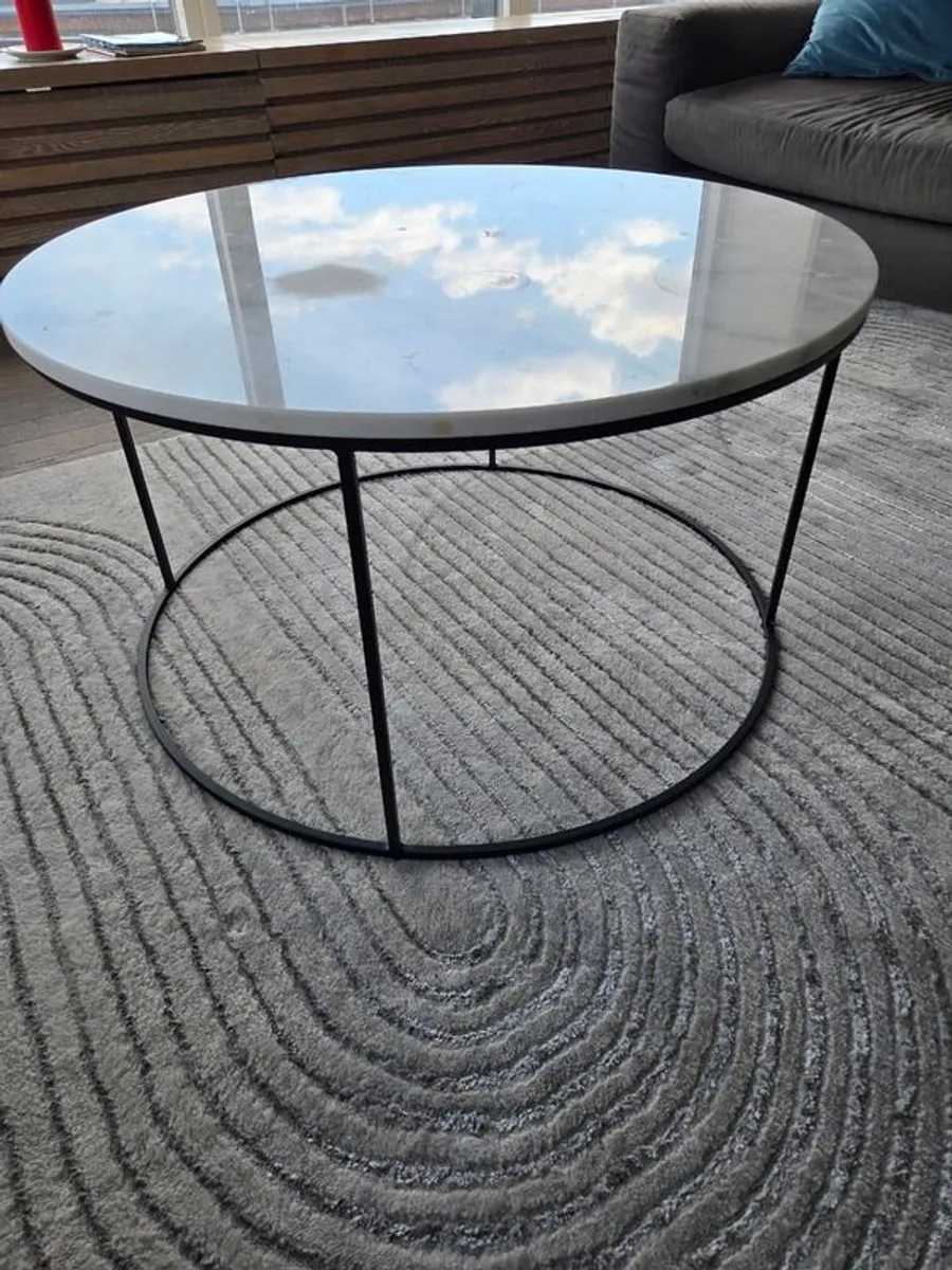 Marble top coffee table for sale - Image 1