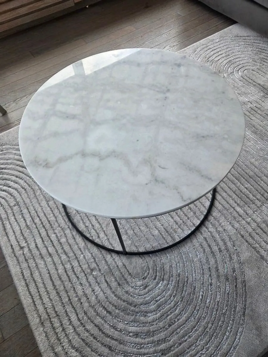 Marble top coffee table for sale - Image 2