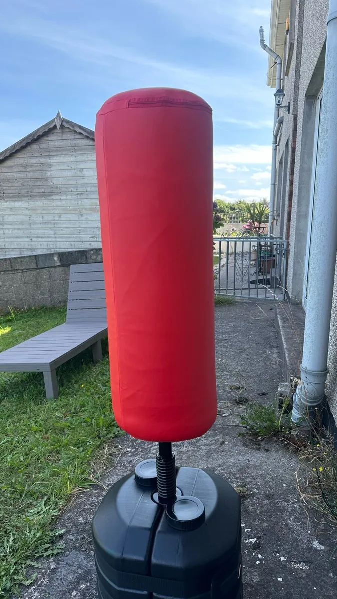 Freestanding punching bag + gloves (like new) - Image 2