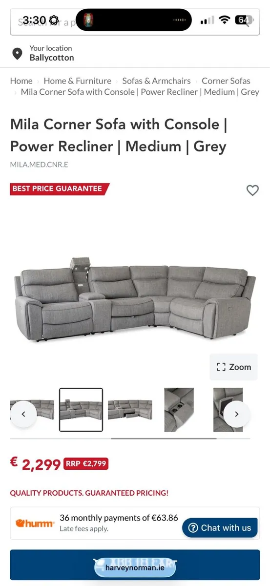 Mila Corner Sofa & Recliner - Image 3