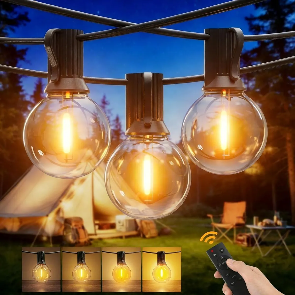 Outdoor Garden Lights Mains Powered 80FT 24m - Image 1
