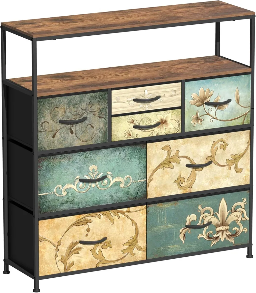 Chest of Drawers with Open Shelf Dresser - Image 1