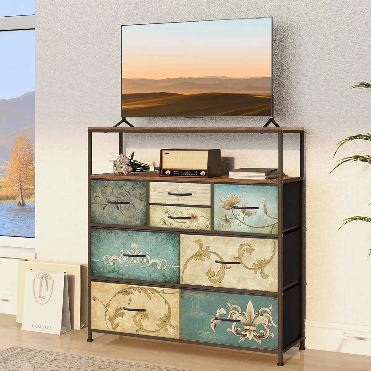Chest of Drawers with Open Shelf Dresser - Image 2