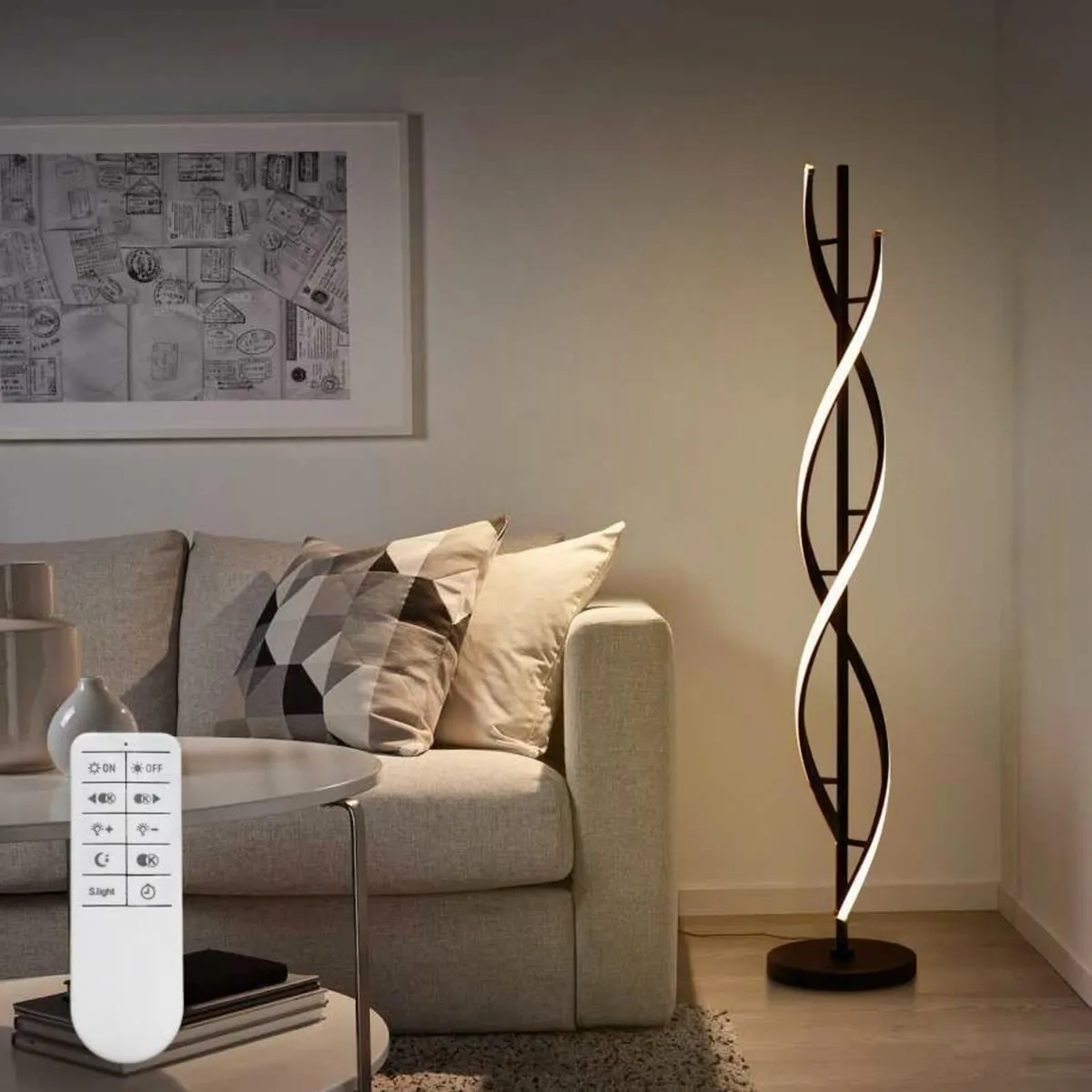Floor Lamps for Living Room Spiral Dimmable Lamp - Image 1