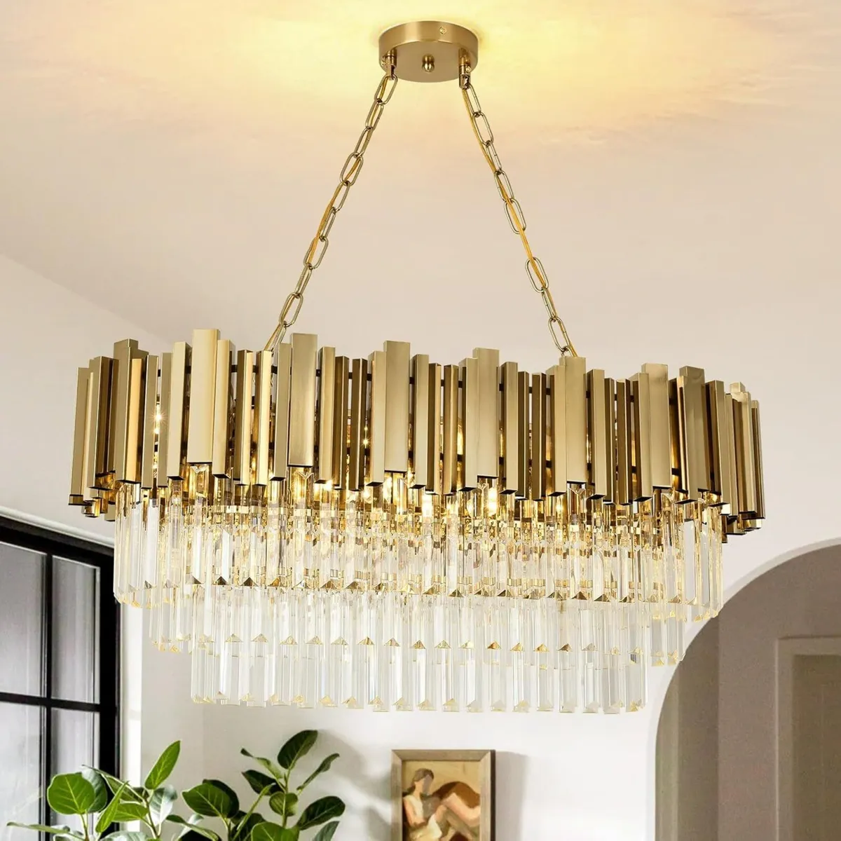 Modern Crystal Chandelier Pendant Light Fixtures - Image 1