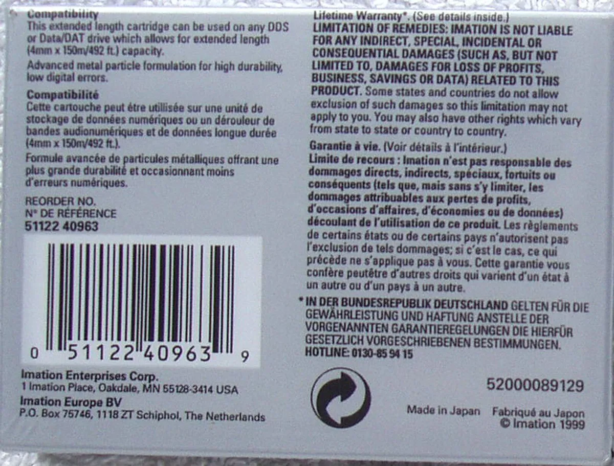 Data Tape 4mm Imation DDS-150 - Image 4