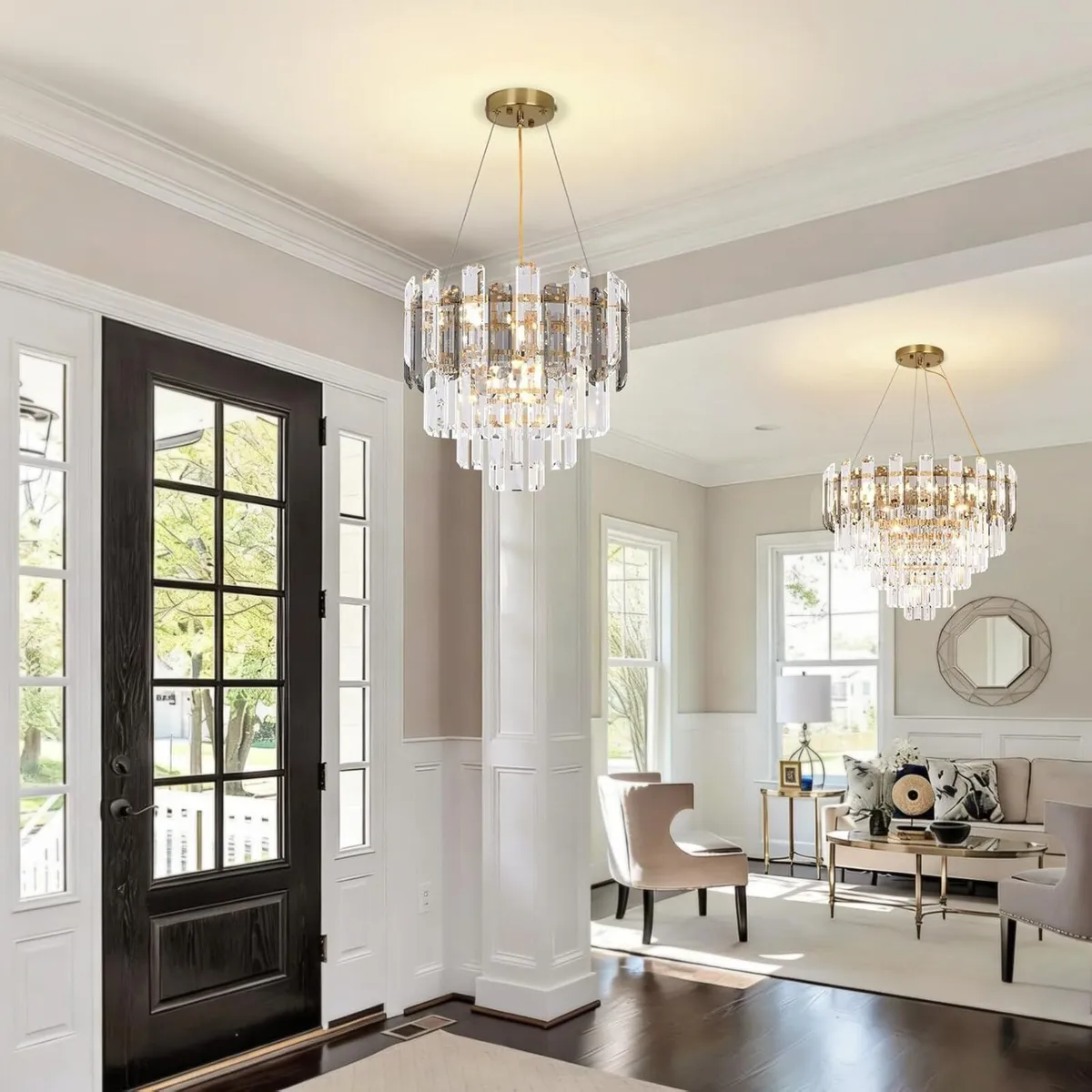 Luxury Crystal Modern Chandelier Round Pendant - Image 3
