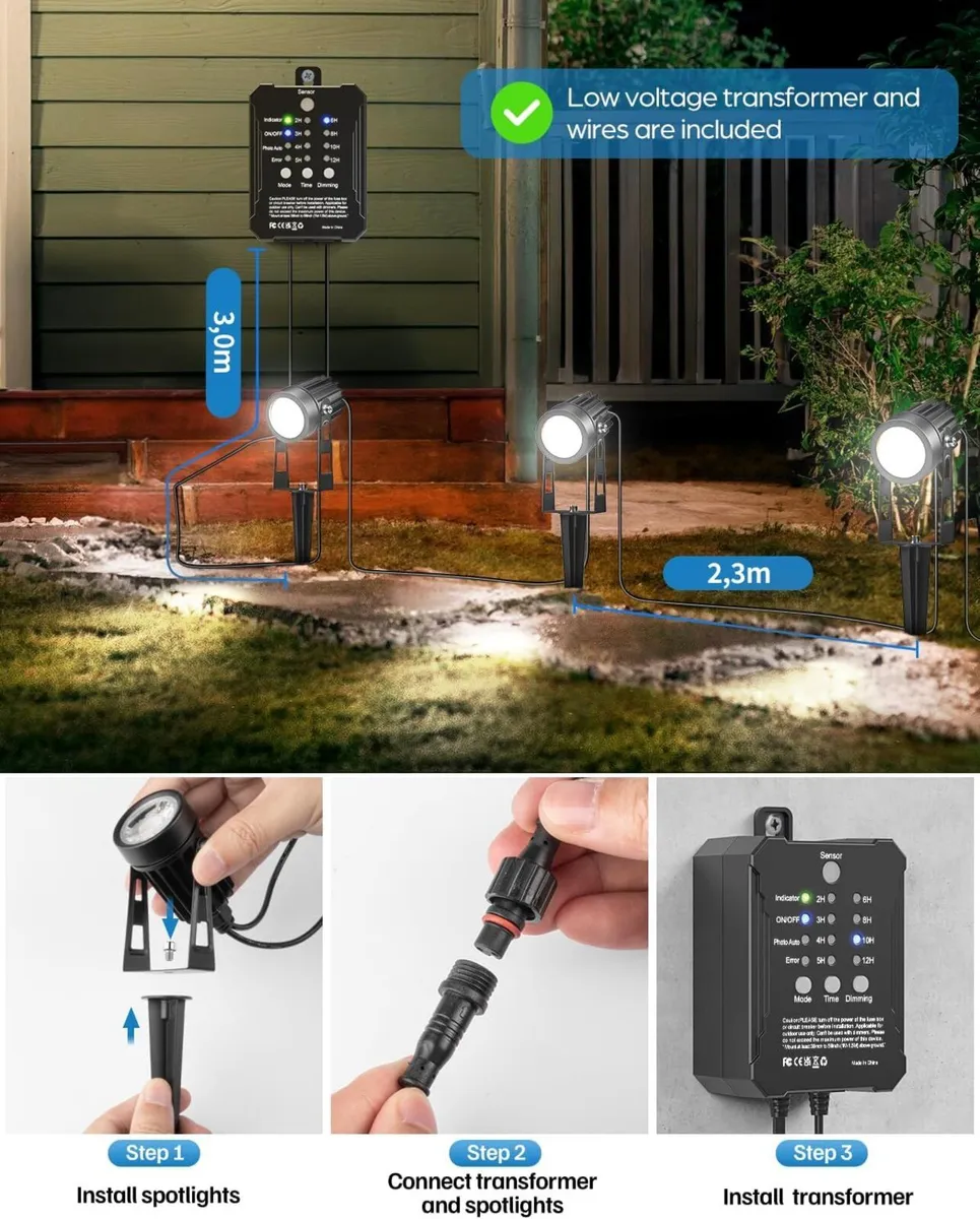 Garden Lights with Transformer Photocell Sensor - Image 4
