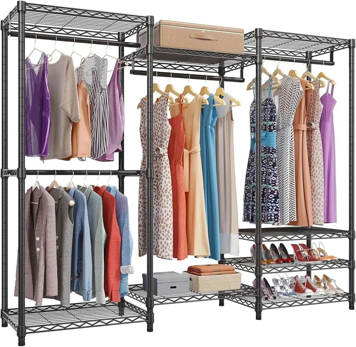 Heavy Duty Clothes Rail Clothing Rails Open - Image 1