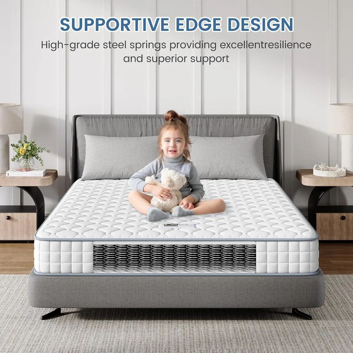 Mattress Sleeping Sprung Medium Firm Bonnell - Image 3
