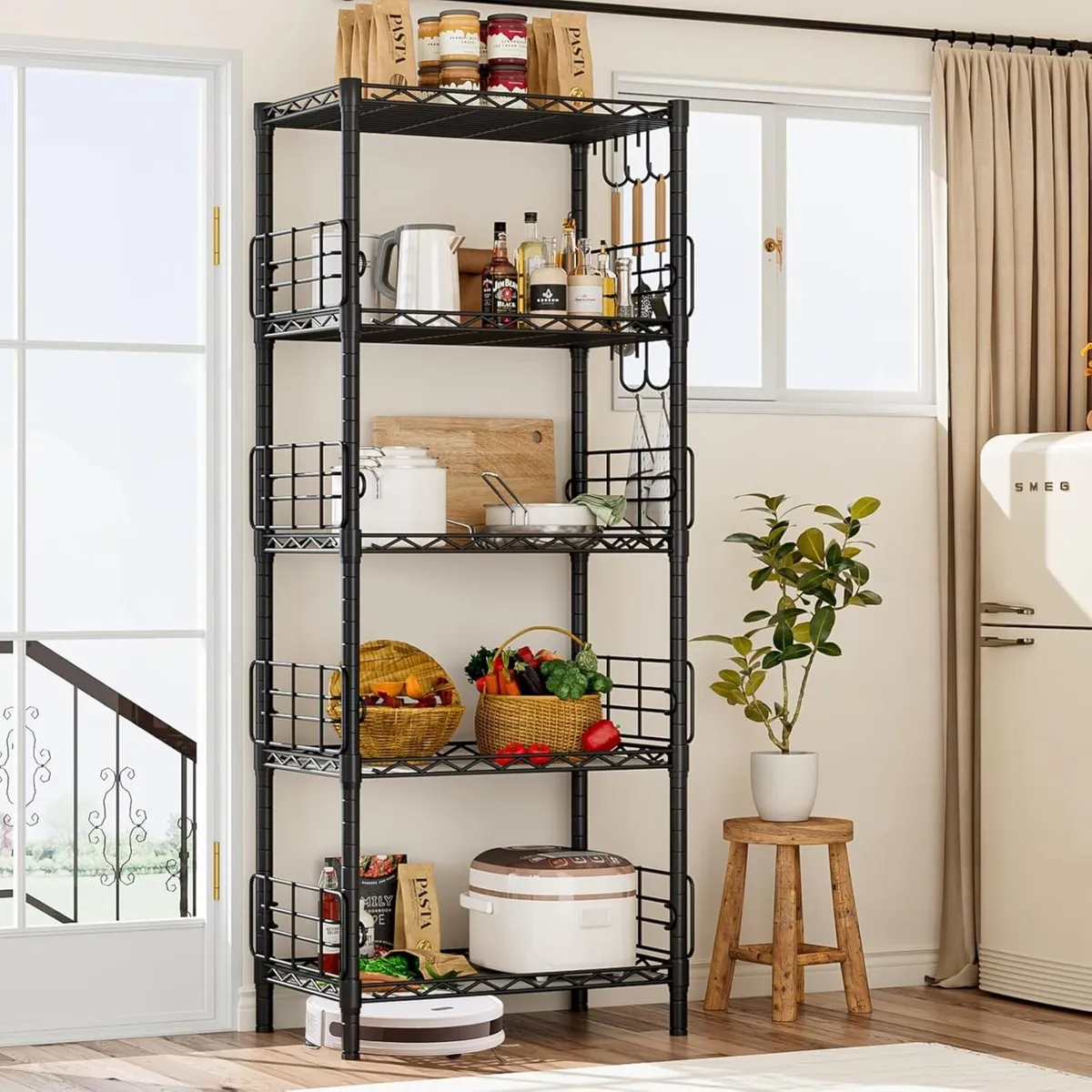 5-Shelf Shelving Unit with Height Adjustable - Image 2