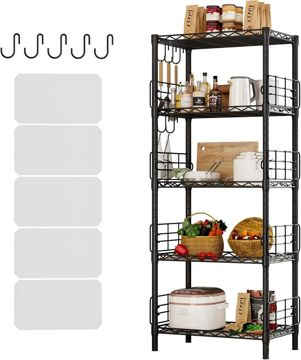 5-Shelf Shelving Unit with Height Adjustable - Image 1