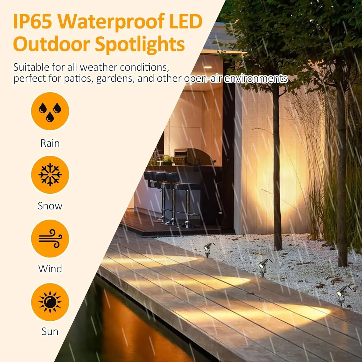 Garden Lights Mains 27m 8-In-1 LED - Image 2