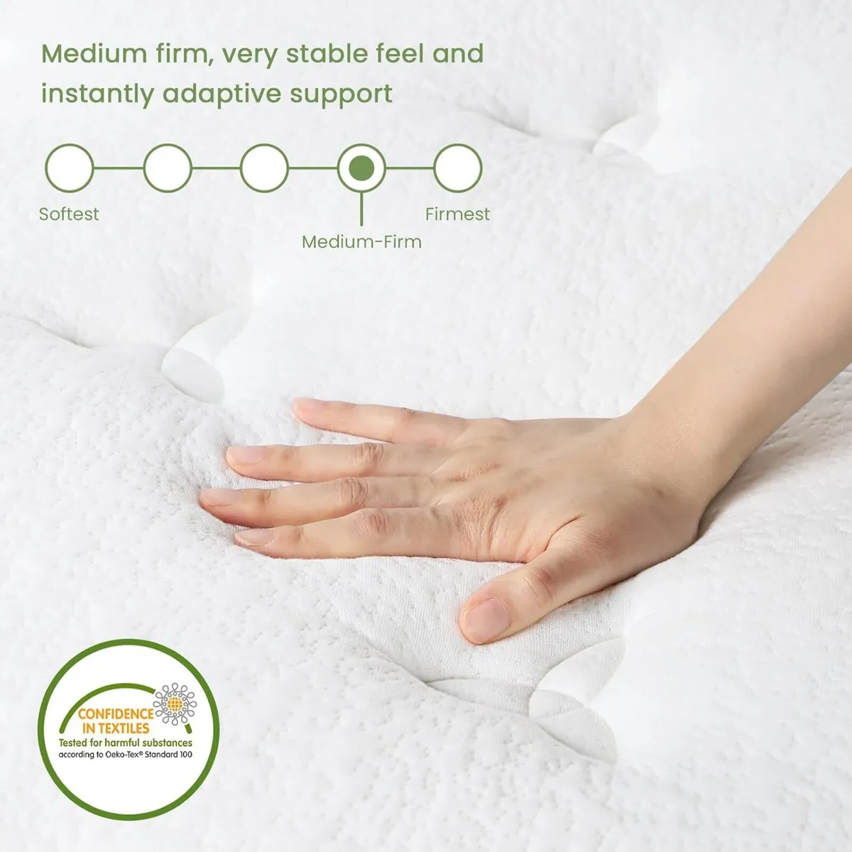 Mattress Memory Foam Pocket Sprung Hybrid Medium - Image 4