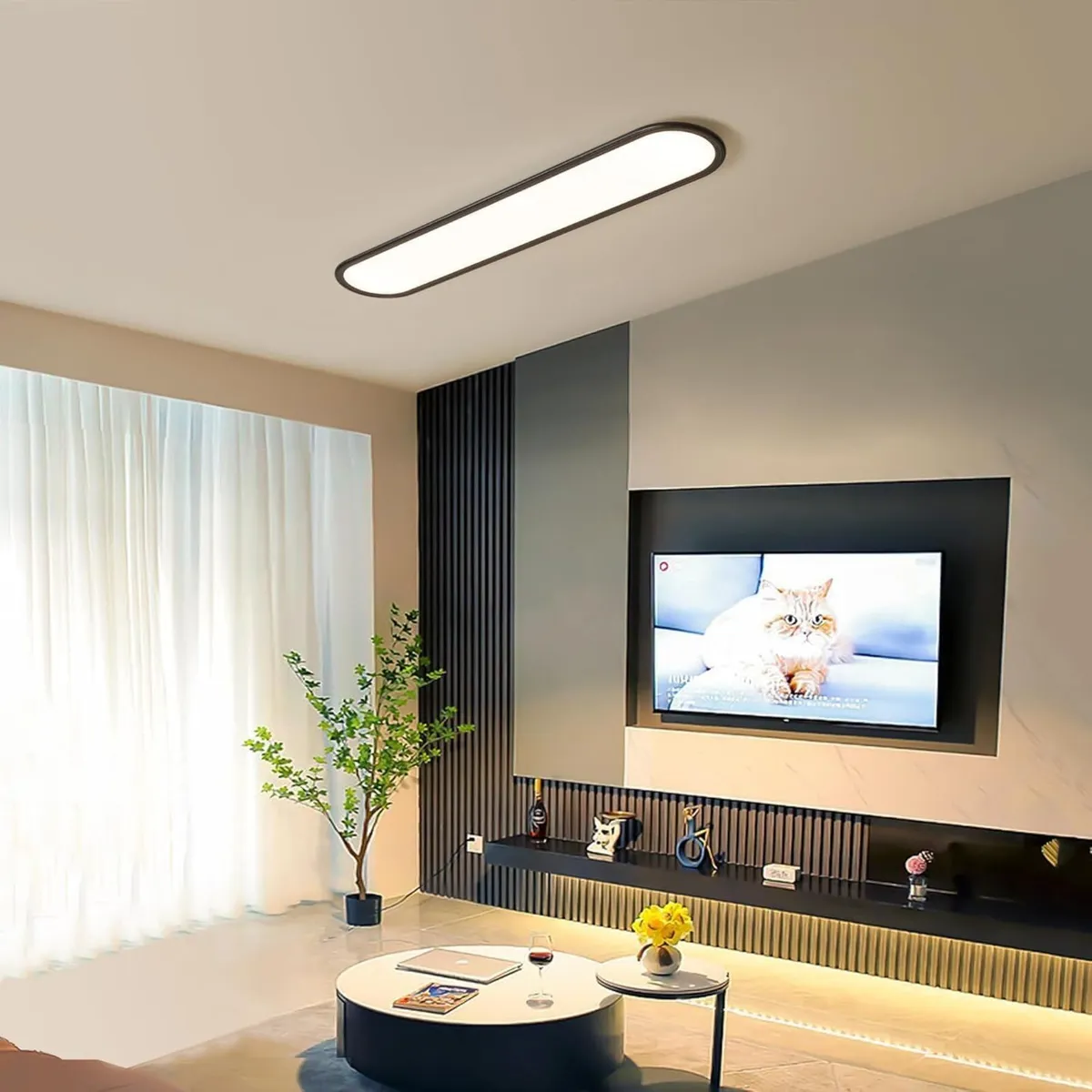 LED Ceiling Light 100CM Ultra-Slim Dimmable - Image 2