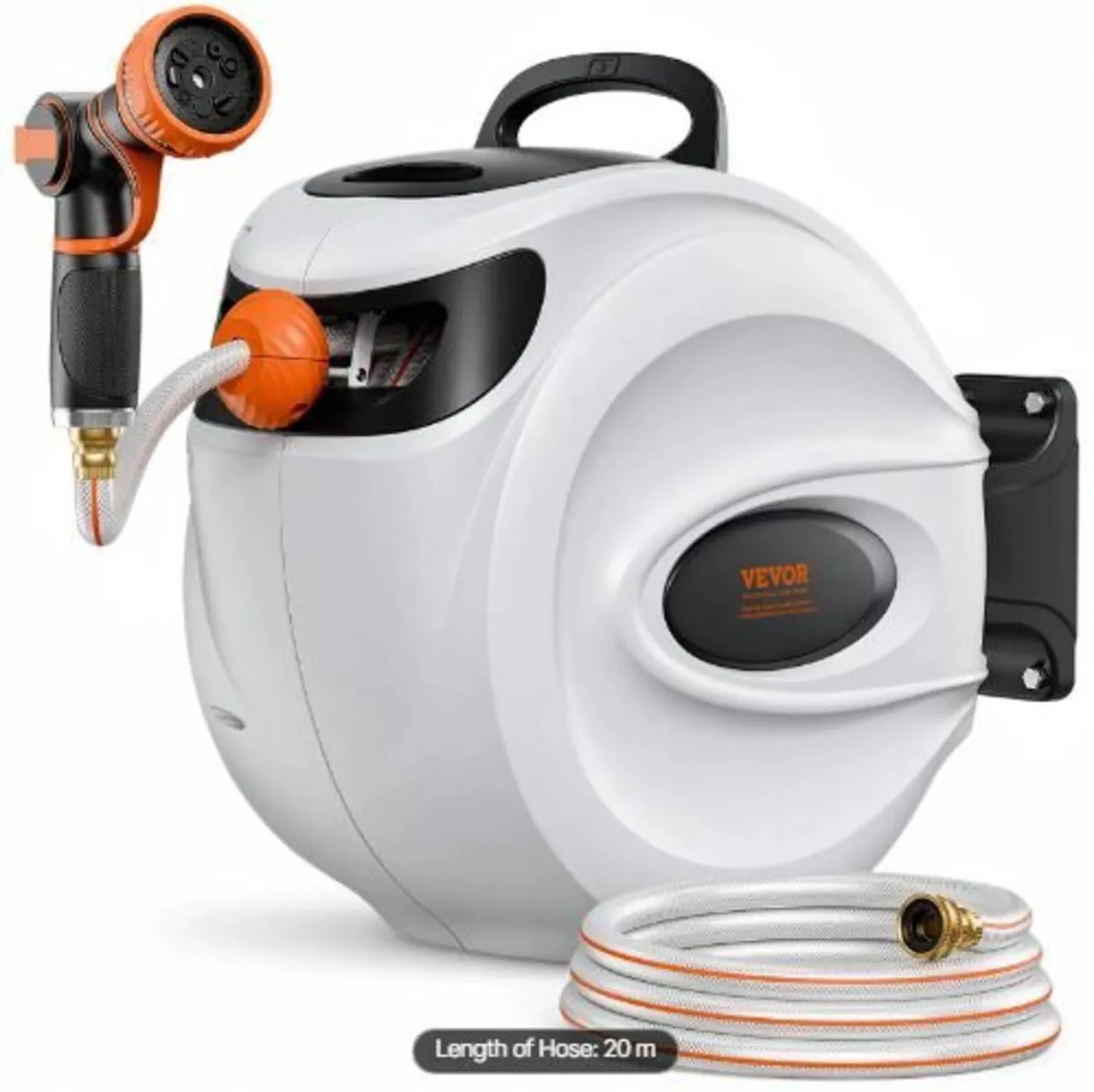 Retractable Hose Reel Water Hose Reel 20m x 1.3cm - Image 1