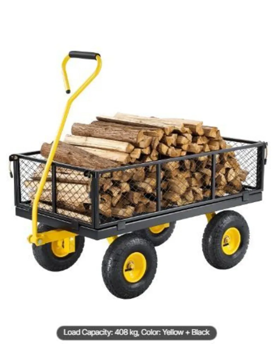 900 Lbs Heavy Duty Steel Garden Cart - Image 4