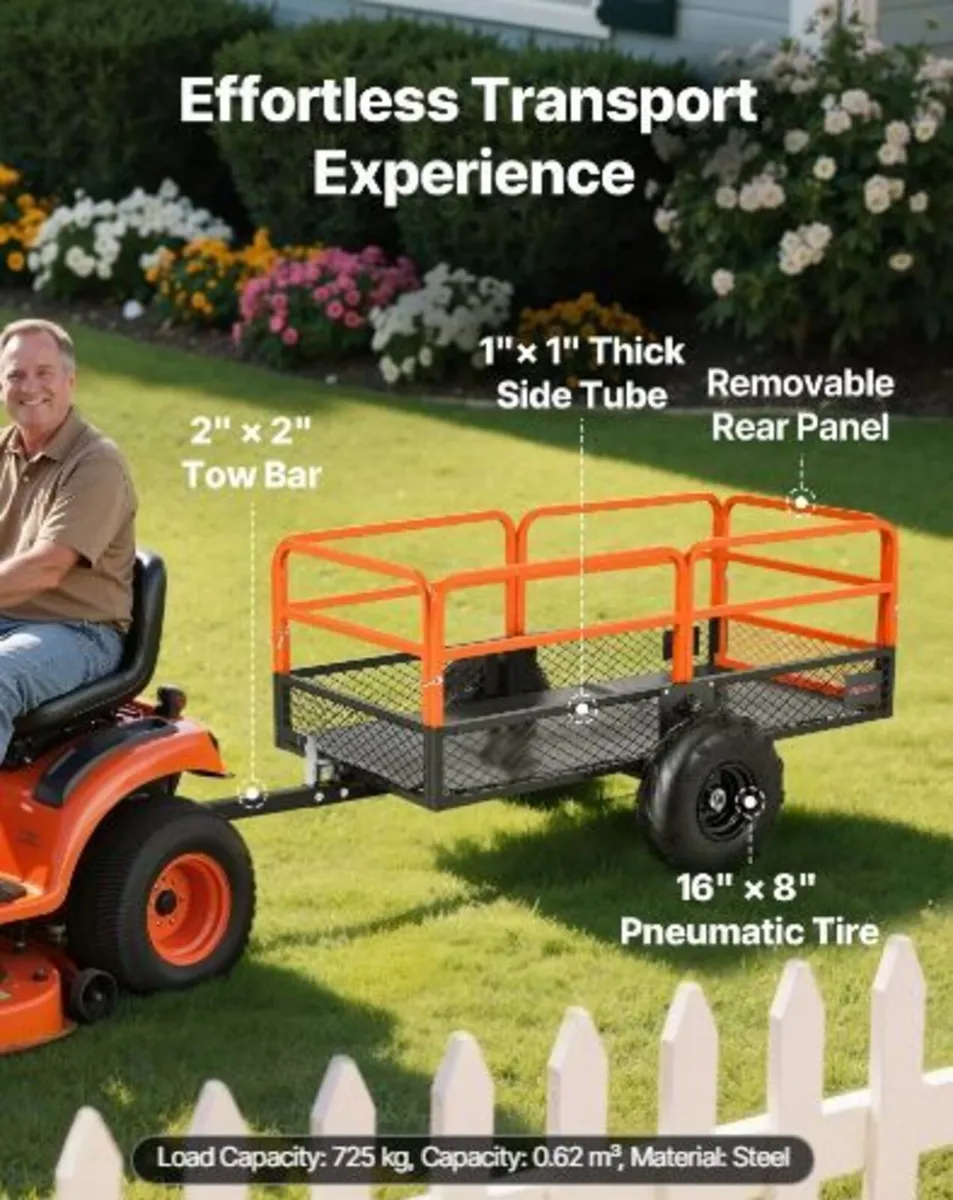 Garden Utility Trailer, 22 Cu. Ft. & 725 kg - Image 2