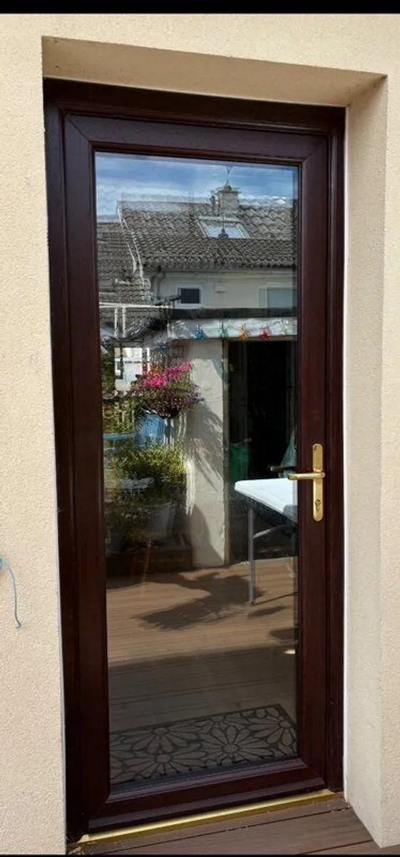 Rosewood PVC Double Glazed Back Door - Image 1
