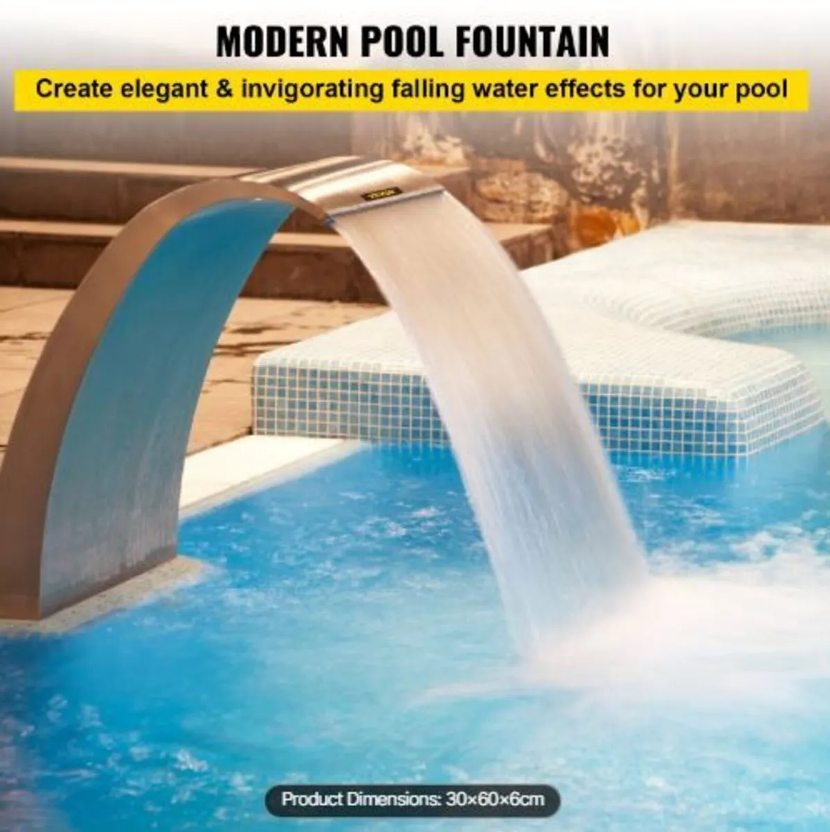 Stainless Steel Swimming Pool Fountain - Image 1