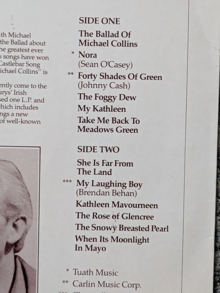 Brendan O'Reilly ‎– The Ballad Of Michael Collins - Image 2