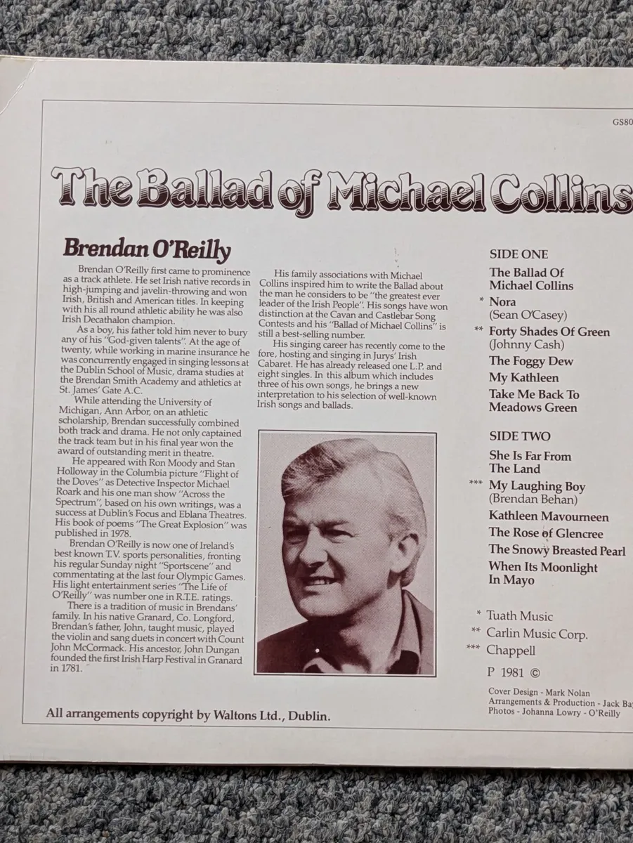 Brendan O'Reilly ‎– The Ballad Of Michael Collins - Image 3