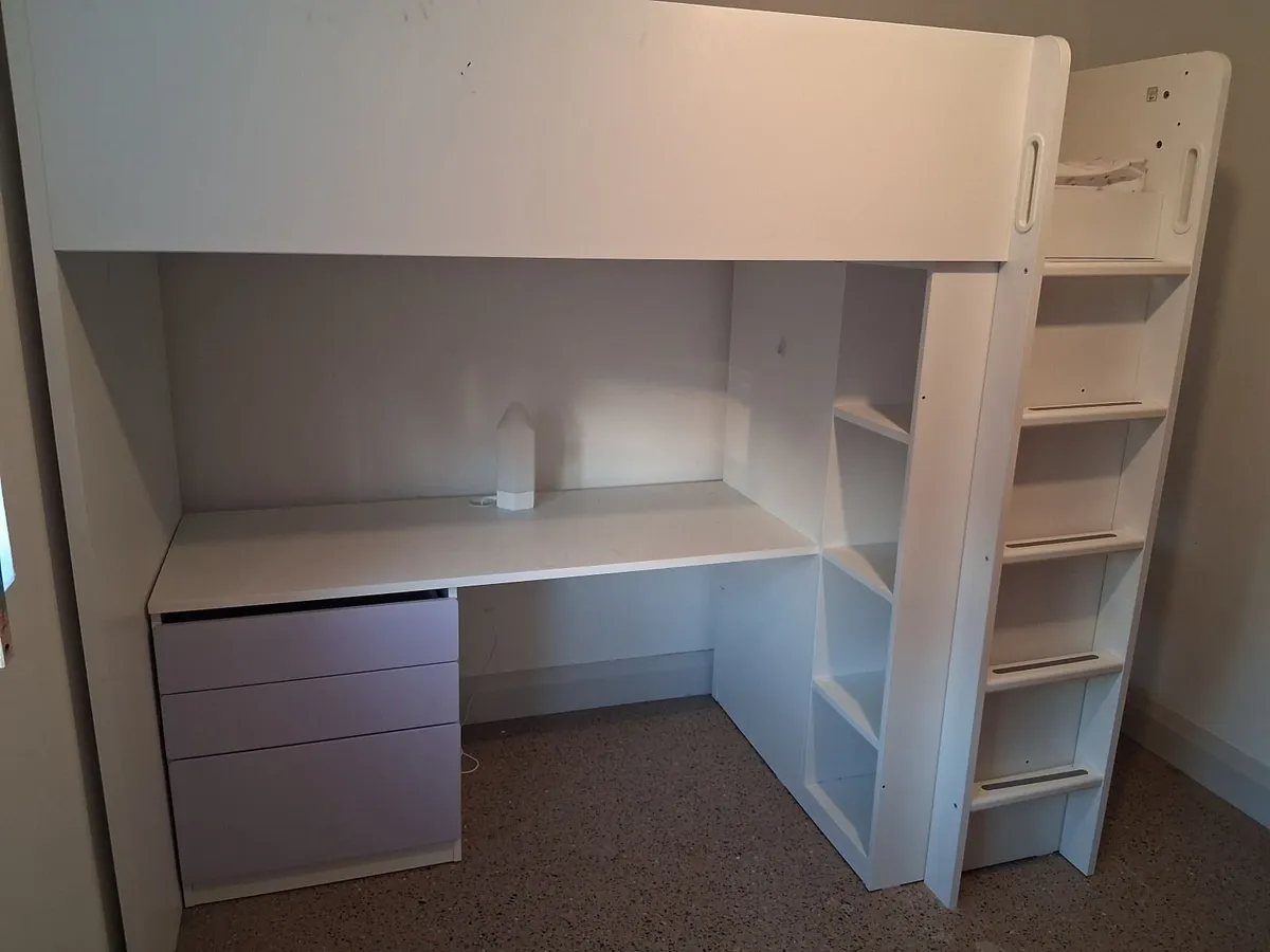 Child's Loft Bed with desk and storage - Image 1