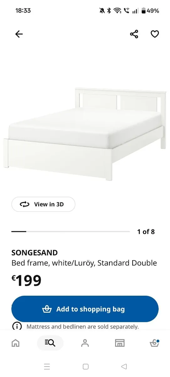 IKEA Double Bed Songesand with drawers - Image 2