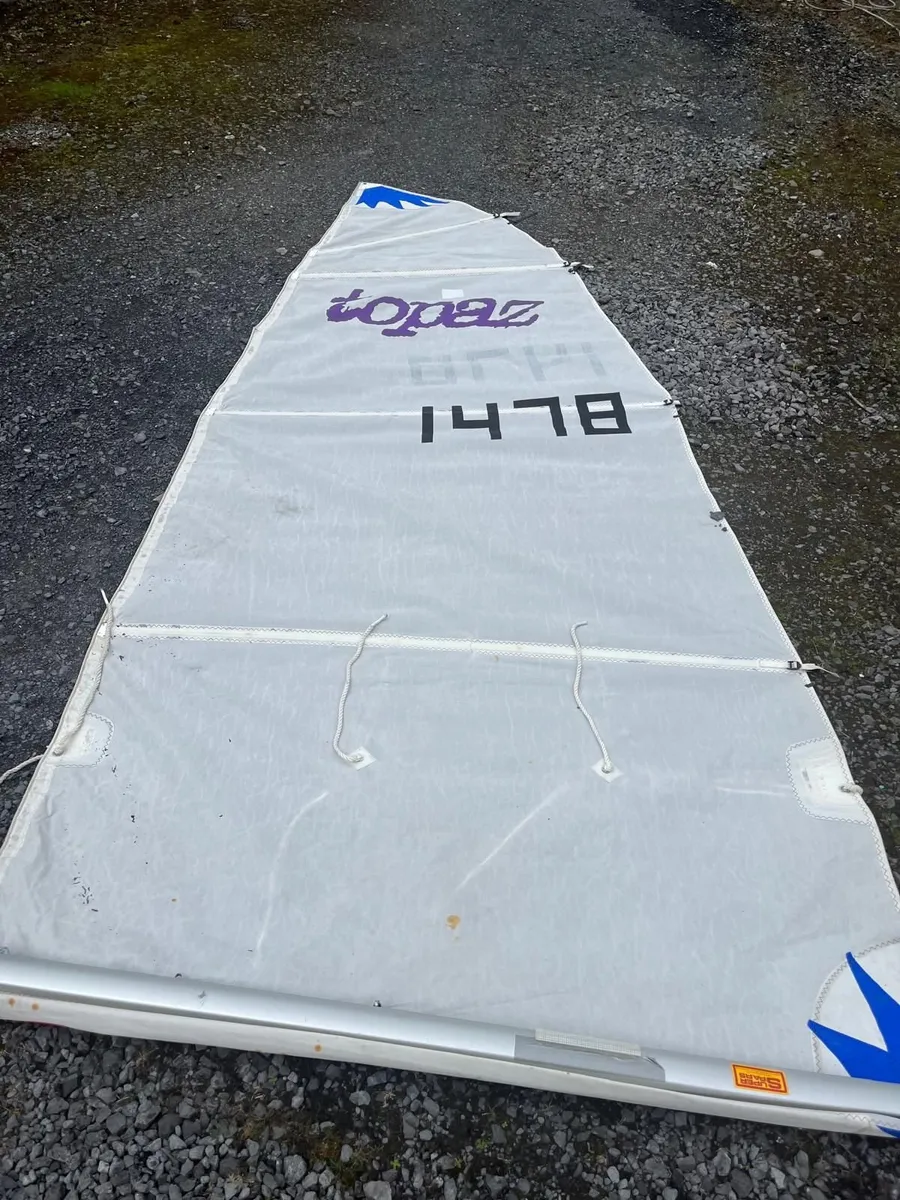 Topaz Duo/Tres, Mast + Sail + Boom for sale. - Image 1