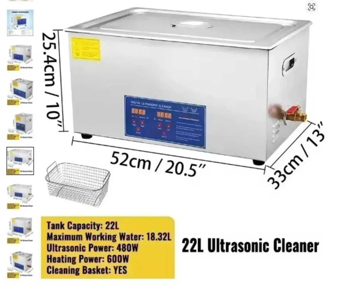 Ultrasonic Cleaner 22L Heated Timer Machine - Image 3