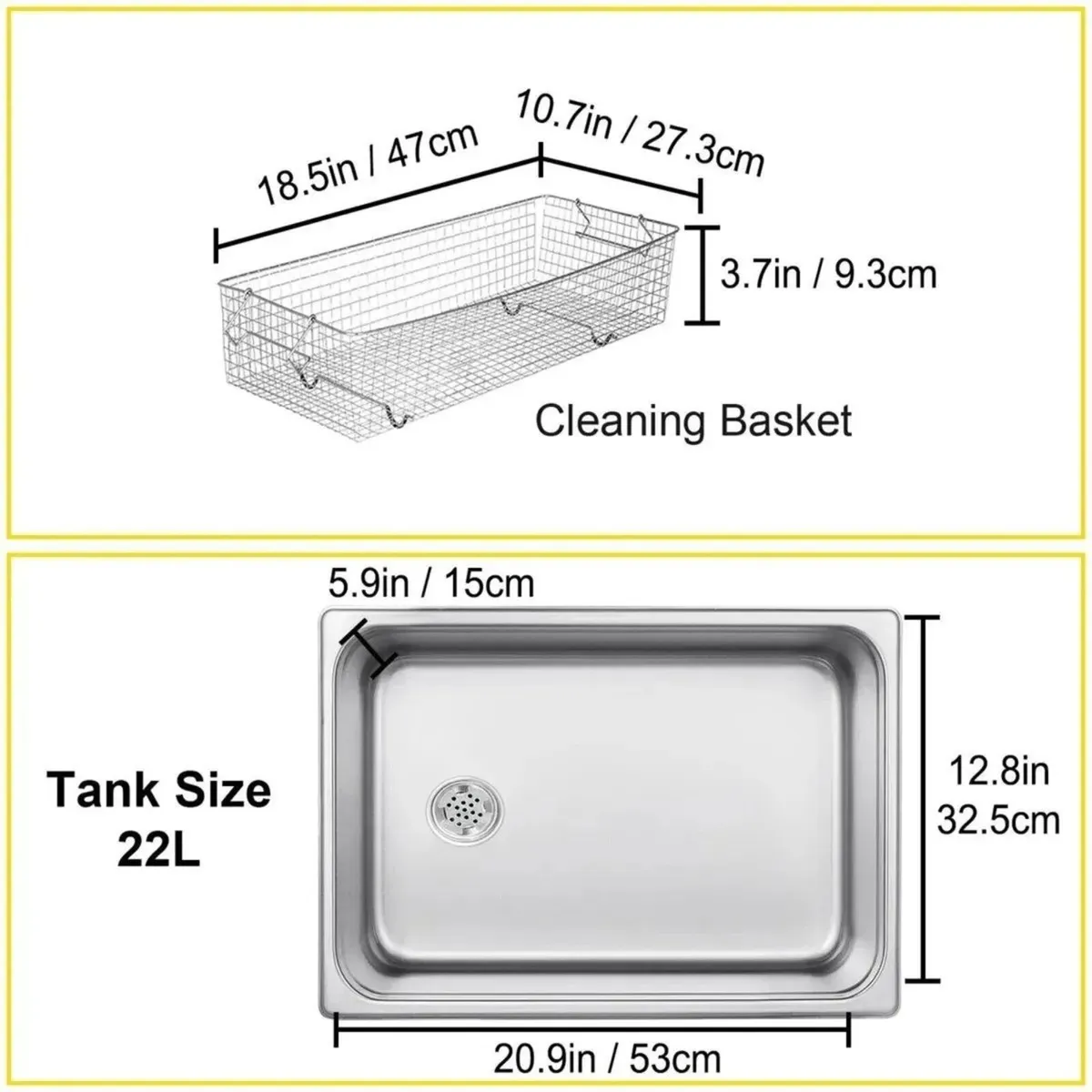 Ultrasonic Cleaner 22L Heated Timer Machine - Image 4