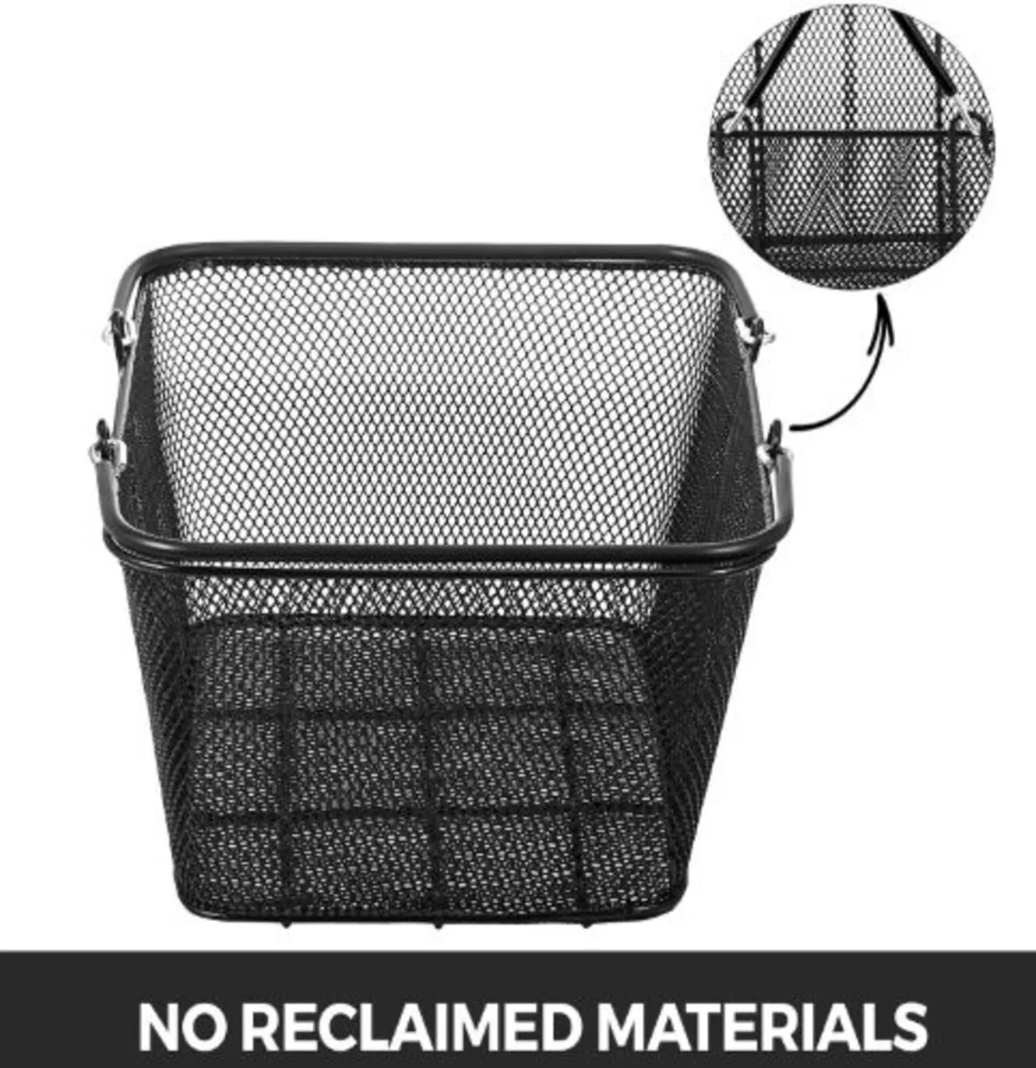 Shopping Baskets with Handles, 12PCS, Black Metal - Image 4