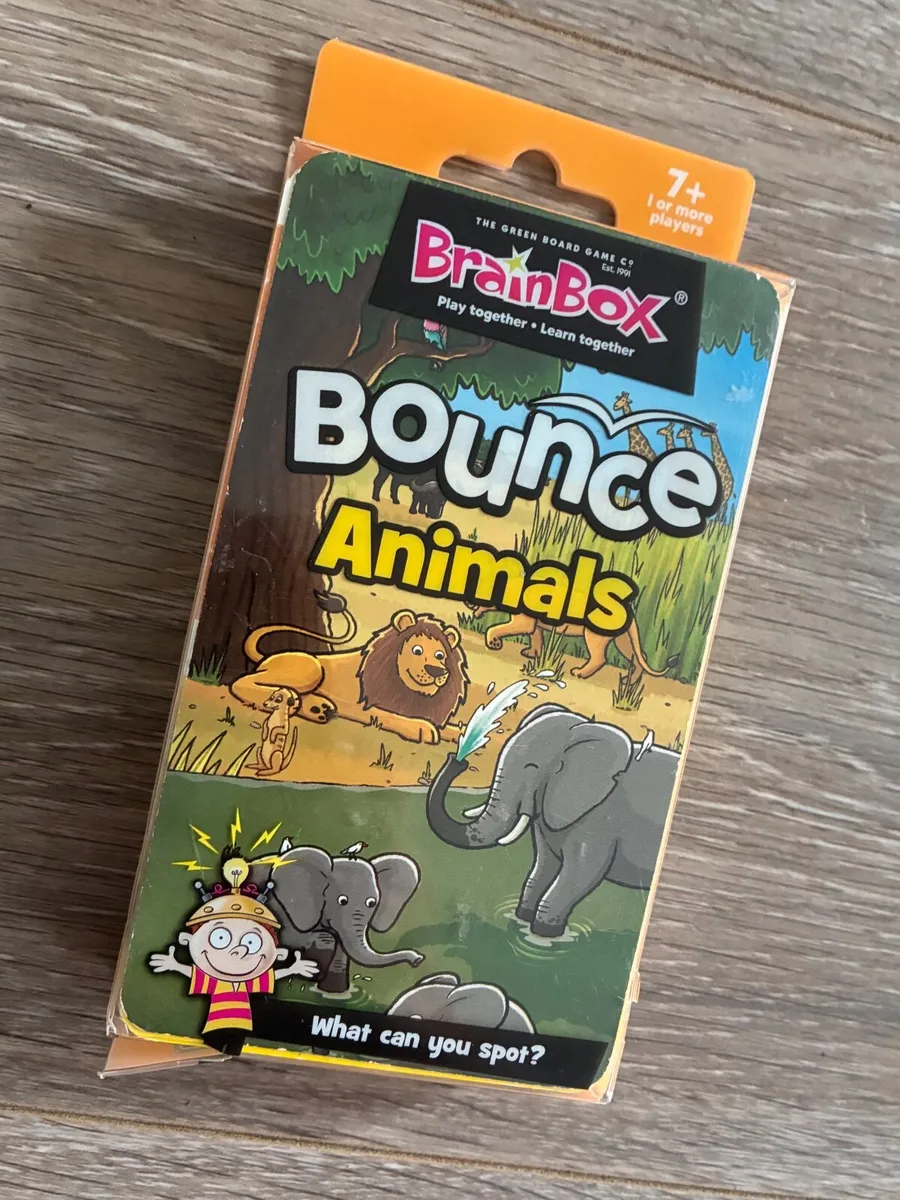 BrainBox Animal Bounce Card Game - Image 1