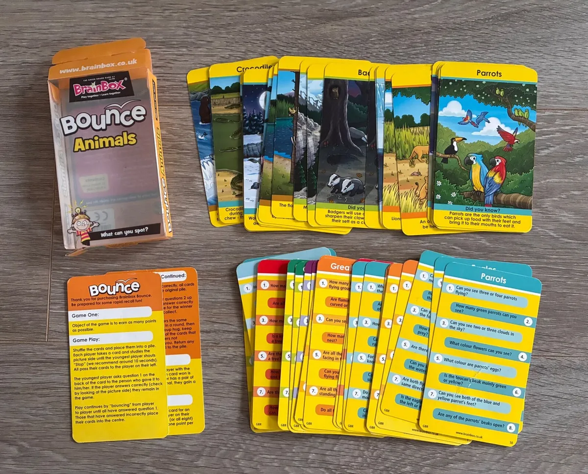 BrainBox Animal Bounce Card Game - Image 2