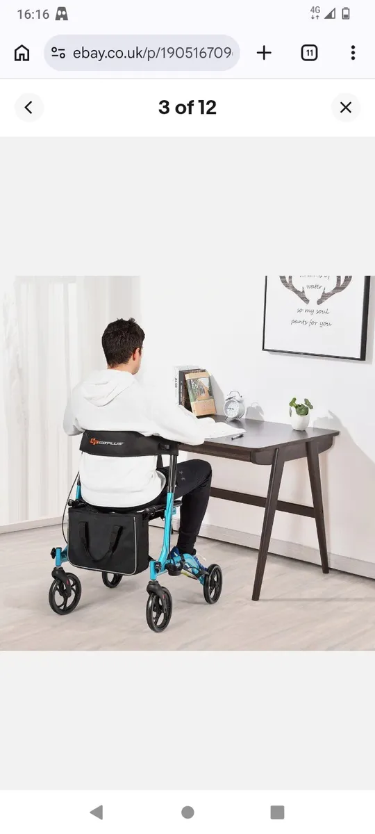 New can post Folding Aluminium Mobility Aid Rollat - Image 3