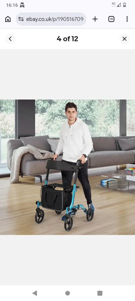 New can post Folding Aluminium Mobility Aid Rollat - Image 4