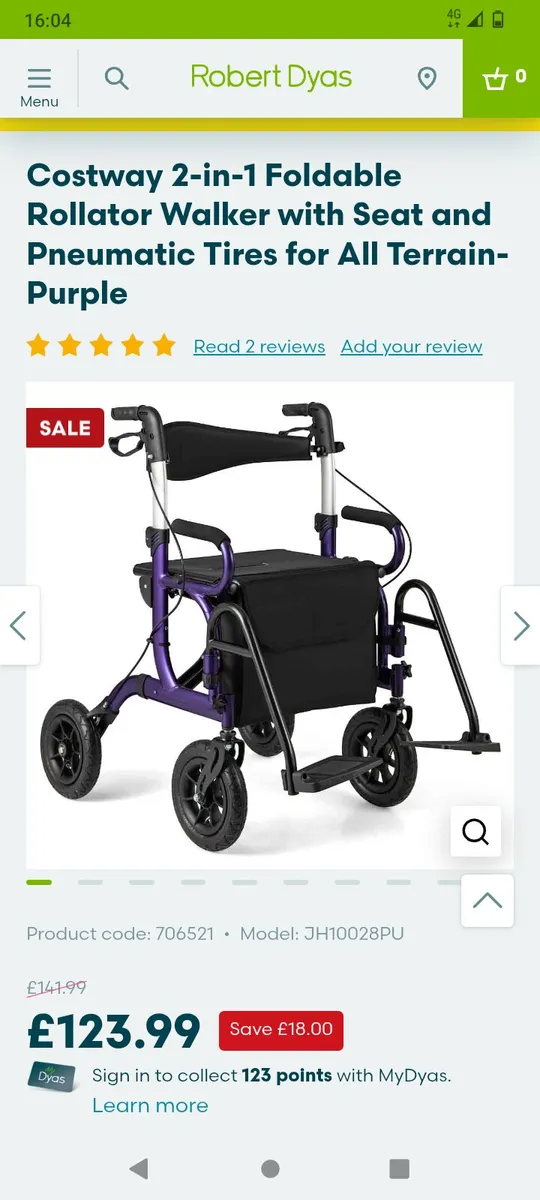 Can post 2-in-1 Foldable Rollator Walker - Image 1