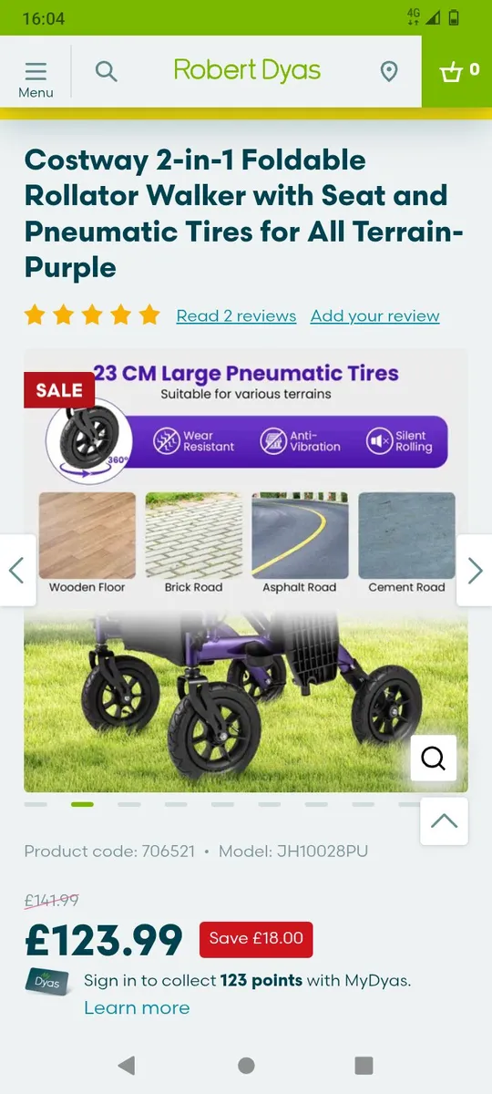 Can post 2-in-1 Foldable Rollator Walker - Image 2