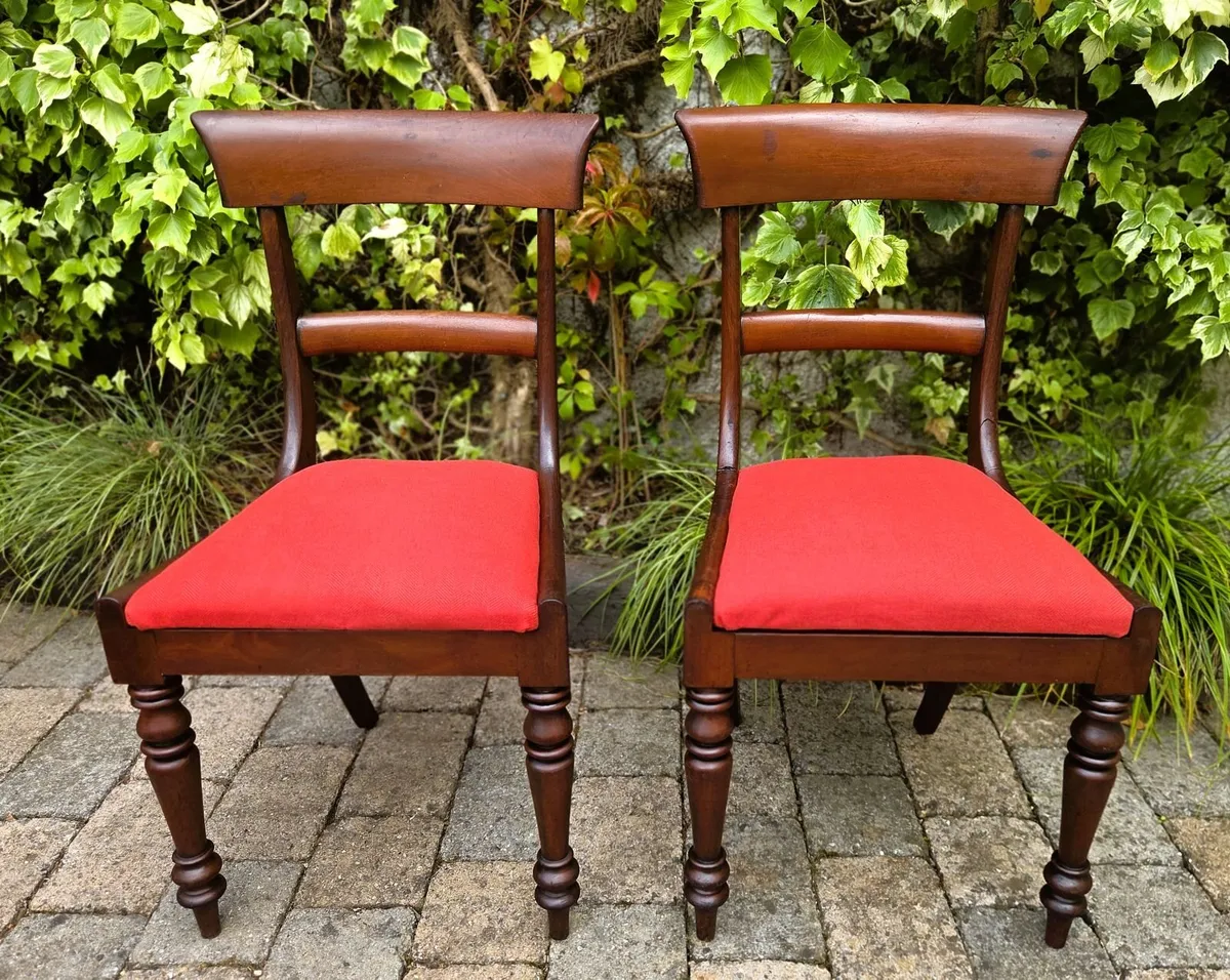 Pair of Victorian Bar Back Chairs- Circa 1860 - Image 2