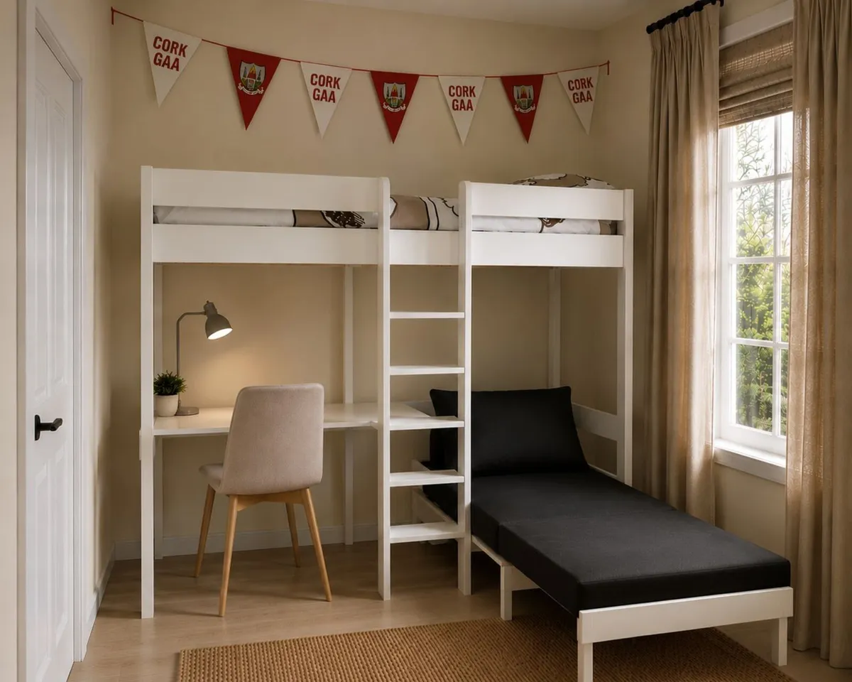 VIPACK Loft Bed with Desk & Pull-Out Futon - Image 3