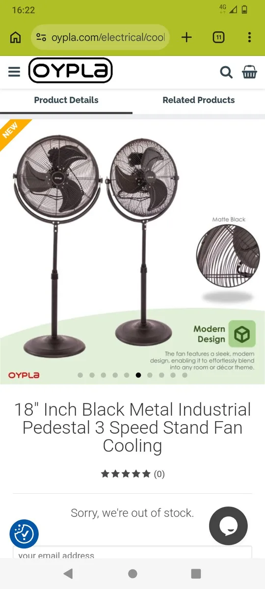 Can post 18"industrial stand fan - Image 1